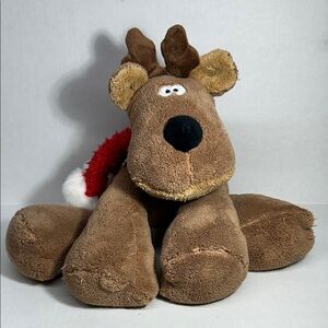 Hallmark Brown Rodney Reindeer Plush with Red Scarf